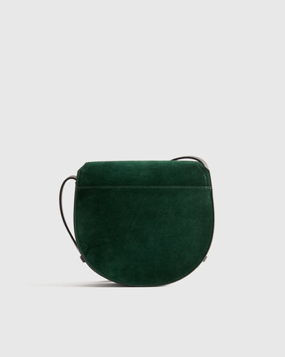 Italian Suede Saddle Bag - One Size / Pebble