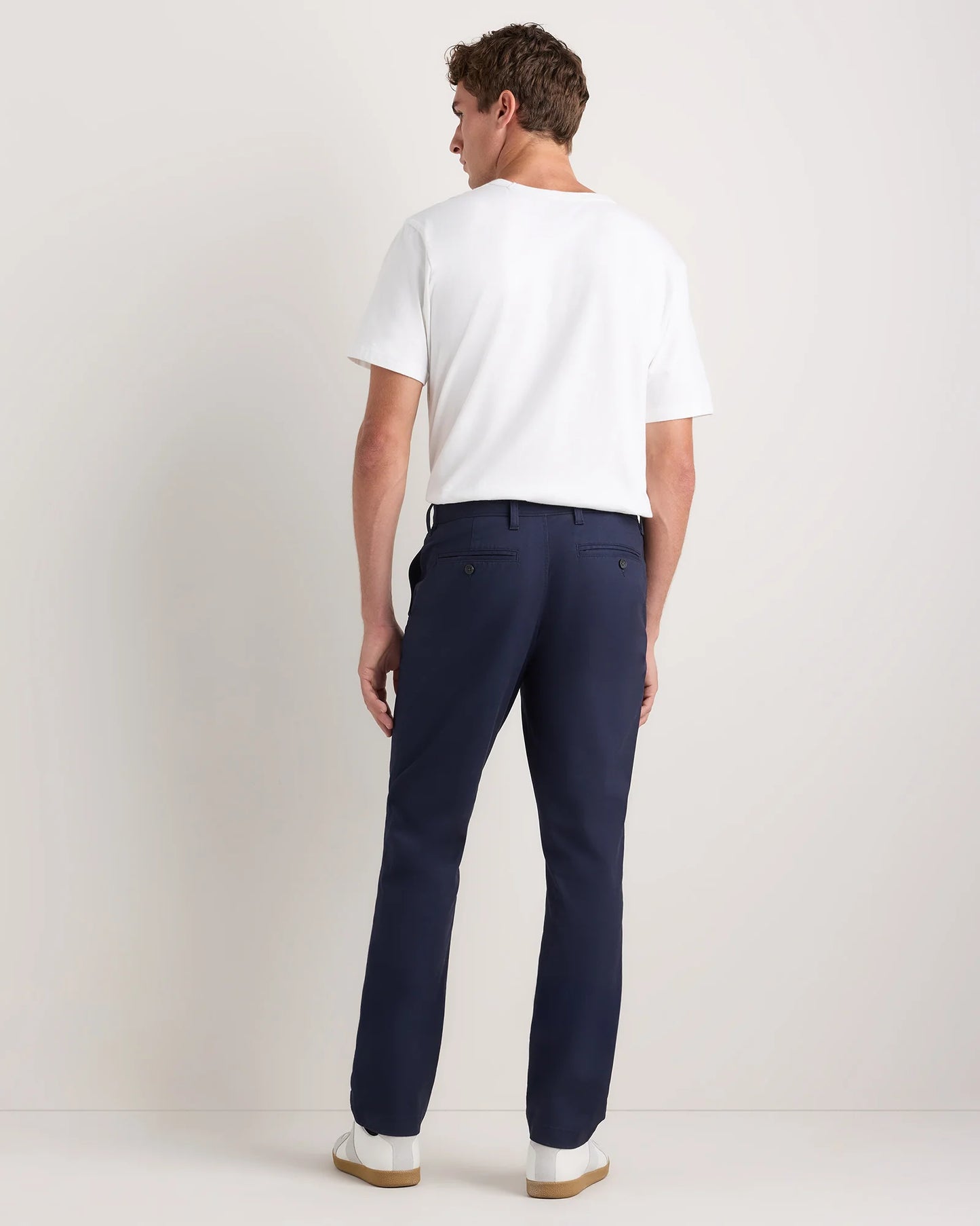 Organic Cotton Stretch Chino Pants - Straight - 30X30 / Stone
