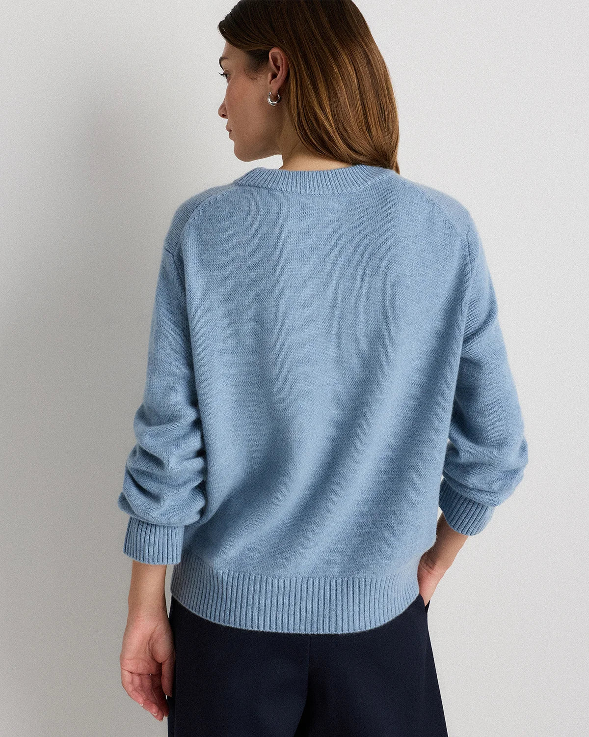 Mongolian Cashmere Oversized Crewneck Sweater - XS / Brown