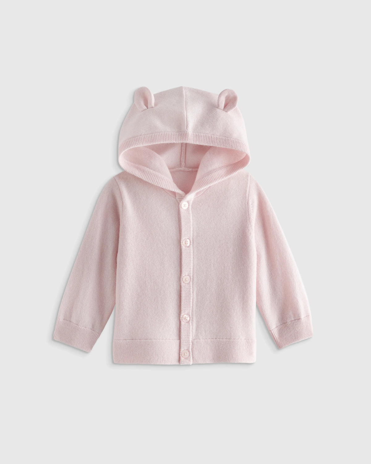 Washable Cashmere Hooded Cardigan - 0-3M / Oatmeal