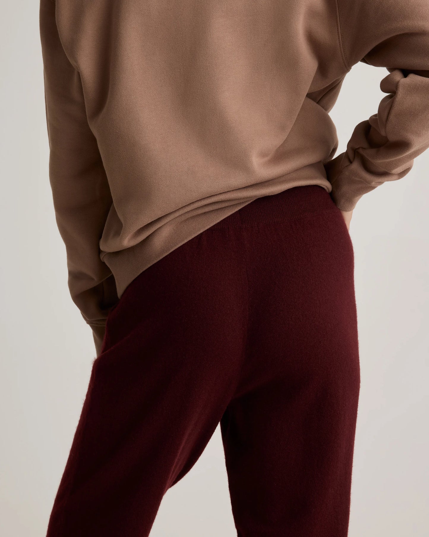 Mongolian Cashmere Sweatpants - XS / Brown