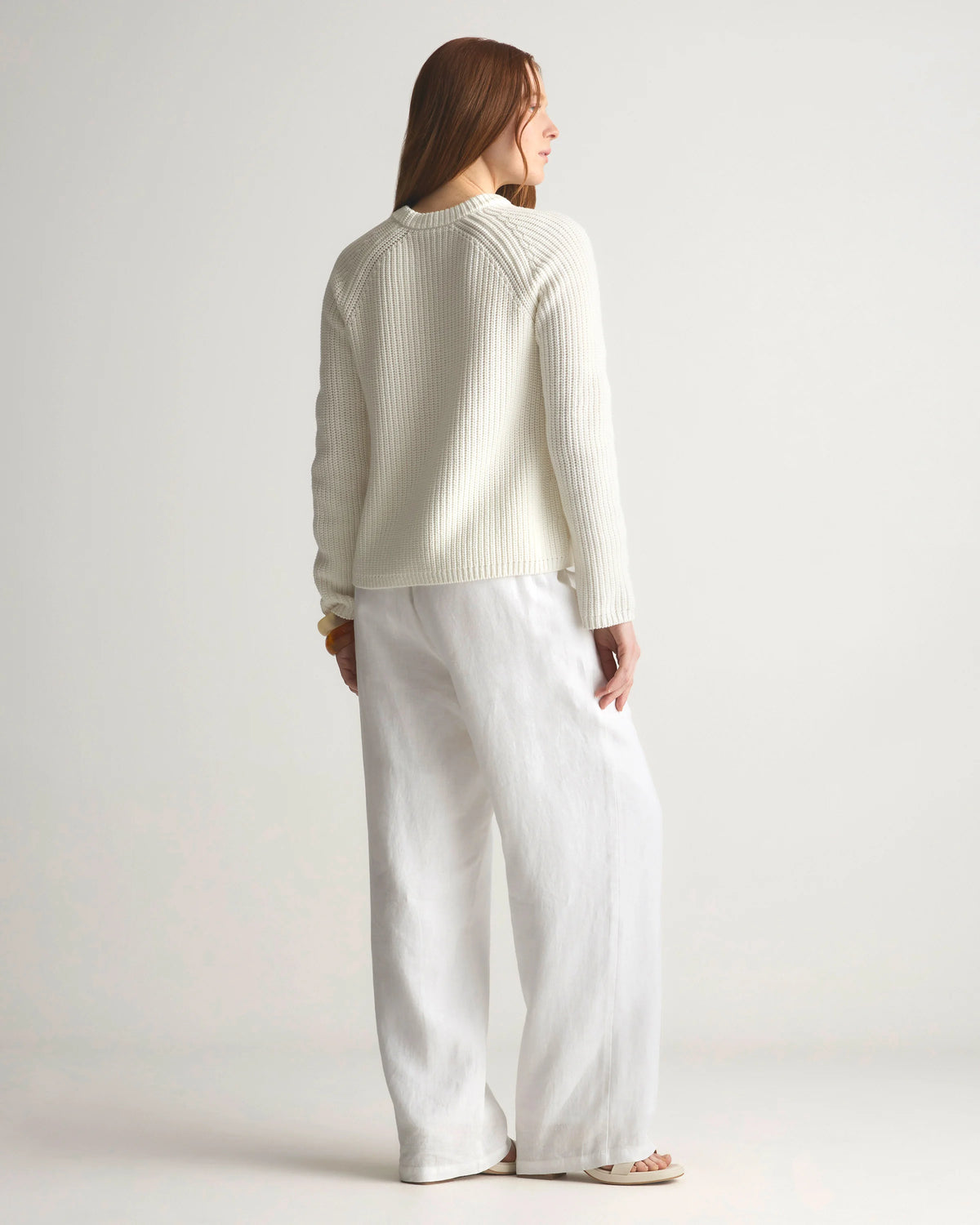 100% Organic Cotton Fisherman Crew Sweater - XS / Sapphire Blue