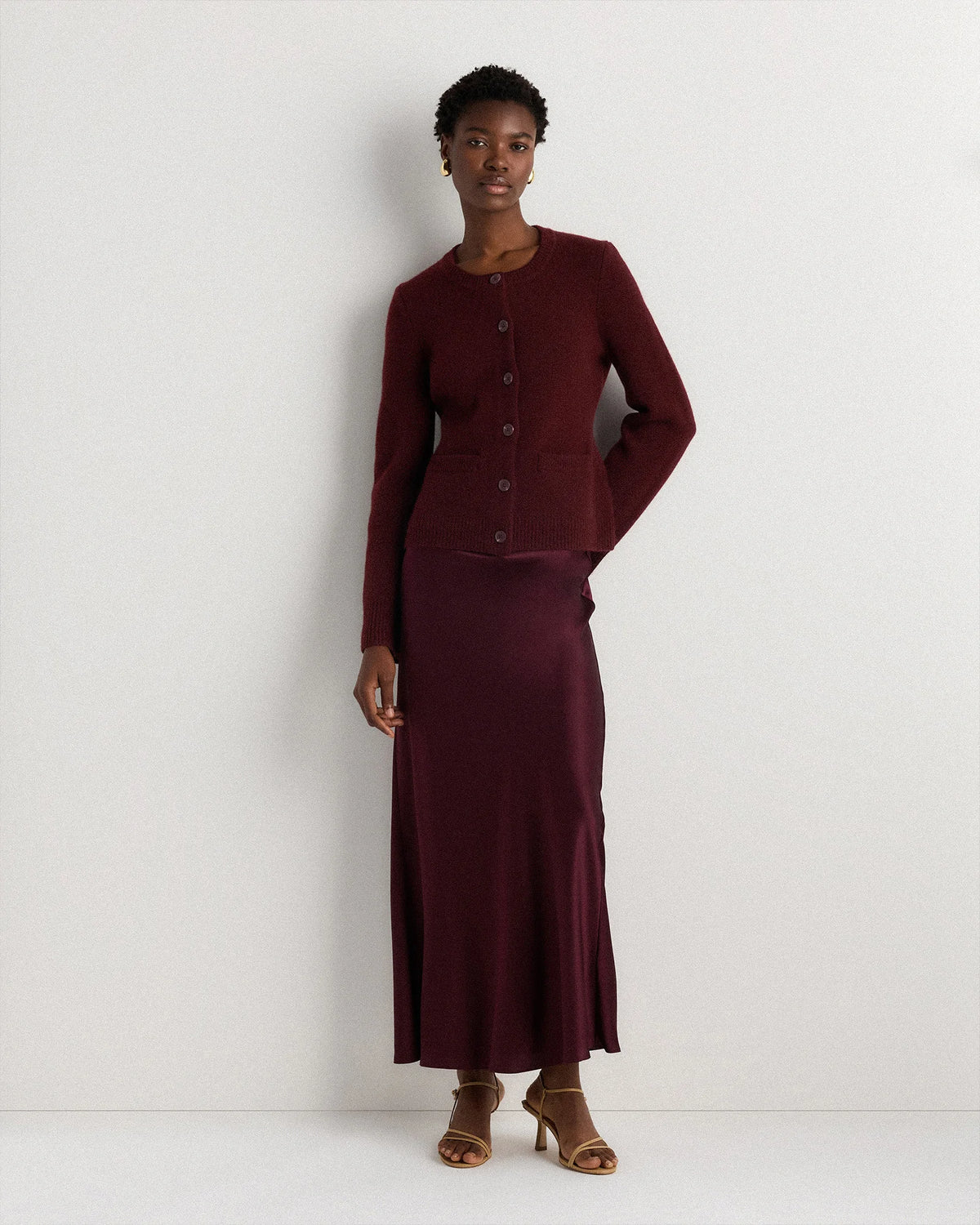 Mongolian Cashmere Structured Cardigan - XS / Oatmeal