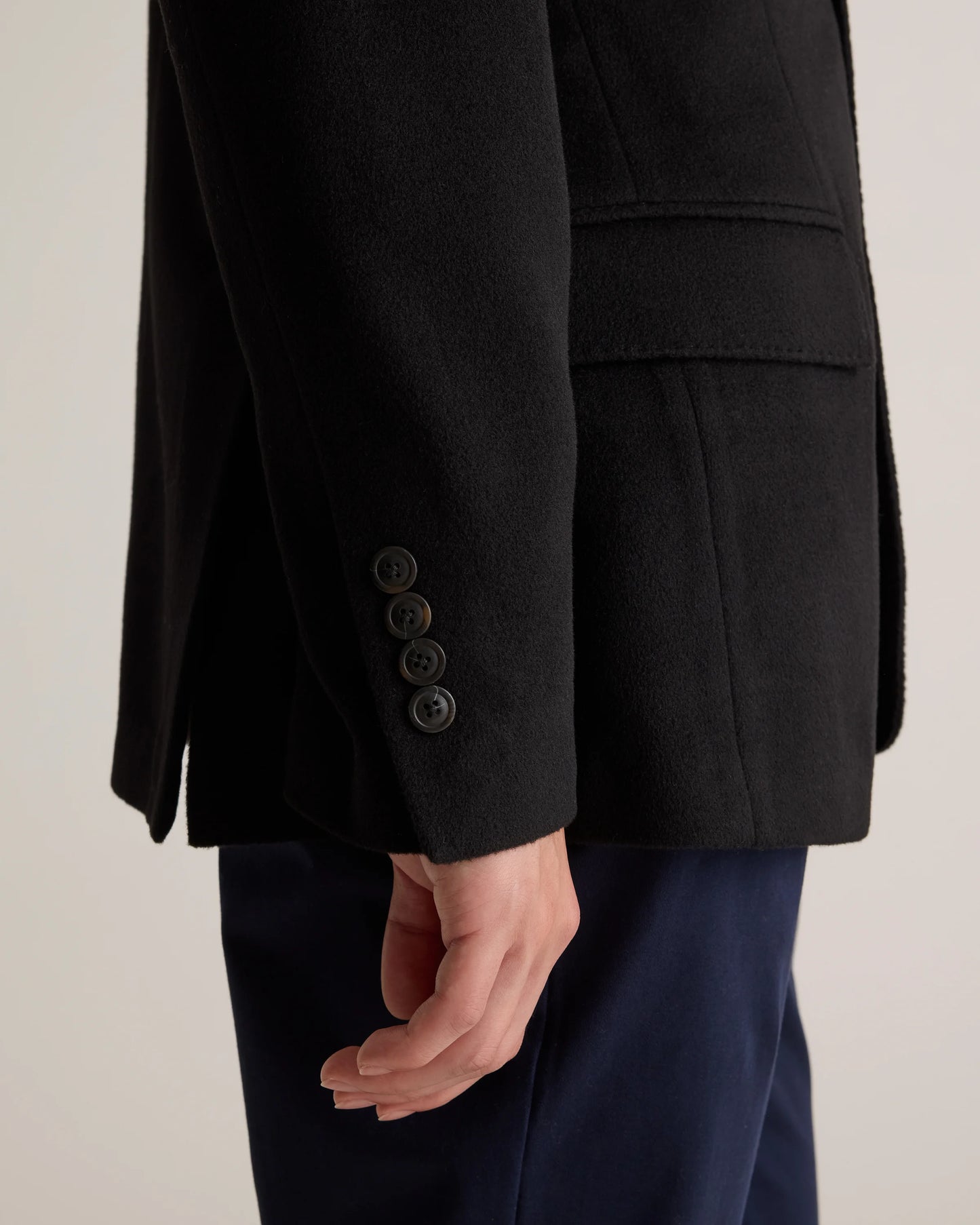 100% Mongolian Cashmere Blazer - S / Heather Graphite