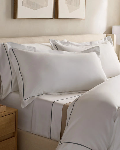 Signature Giza Cotton Sateen Sham Set - Standard / White