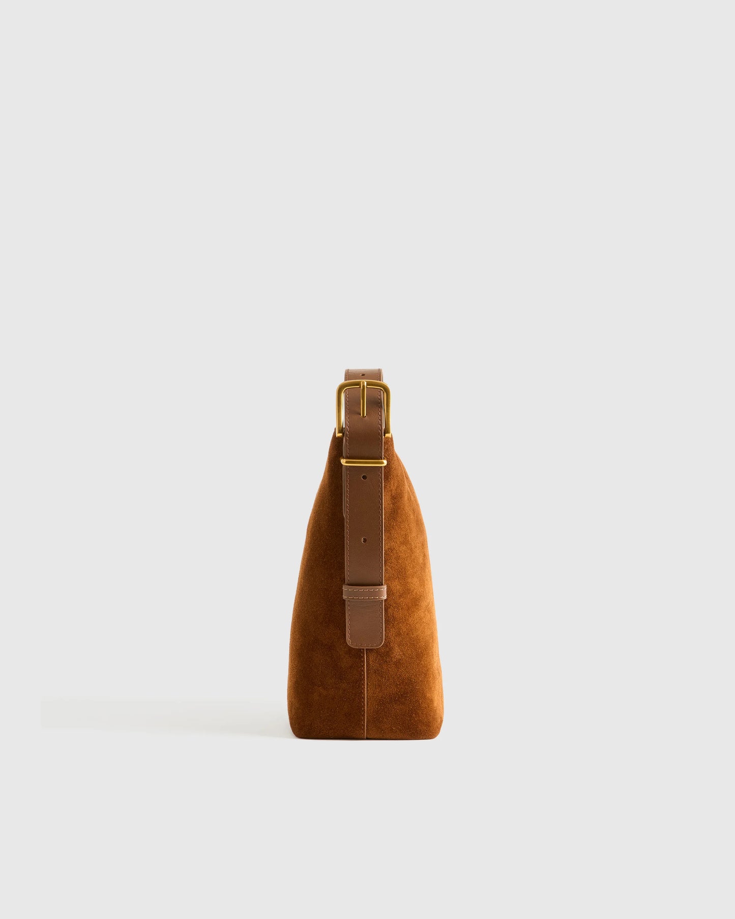 Italian Suede Bucket Crossbody - One Size / Sand