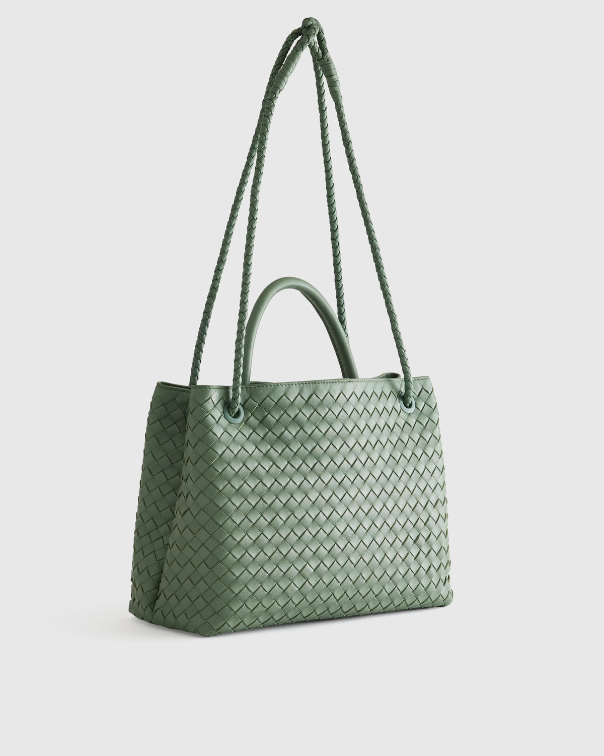 Romy Handwoven Satchel - One Size / Cognac