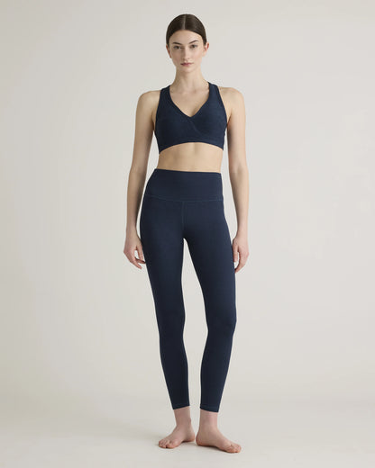 Ultra-Soft V-Neck Racerback Bra - XS / Heather Black