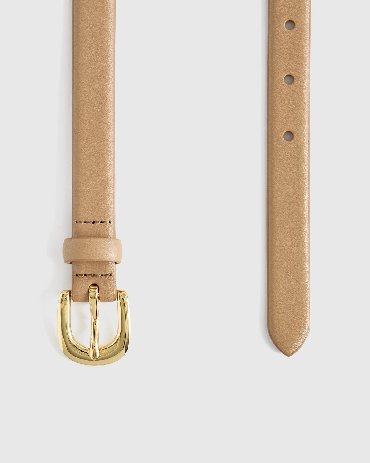 Sofia European Leather Skinny Belt - XS / Black