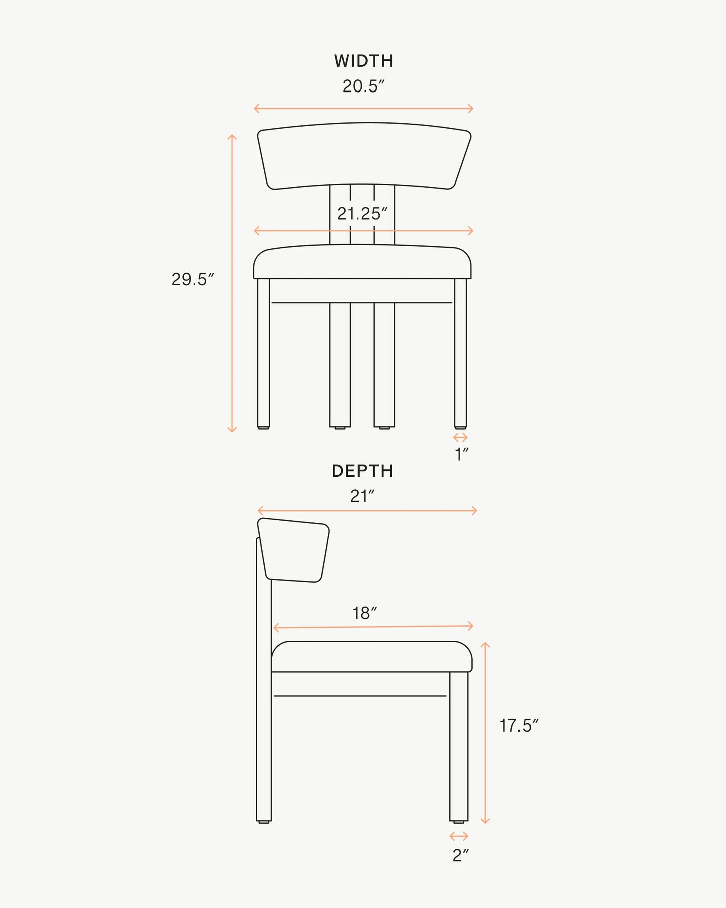 Solid Wood and Performance Fabric Dining Chair (Set of 2) - Set of 2 / Ivory/Natural