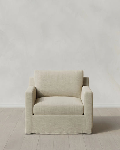 Ellery Slipcover Chair in Performance Linen - One Size / Sand