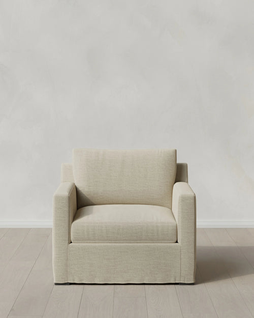 Ellery Slipcover Chair in Performance Linen - One Size / Sand