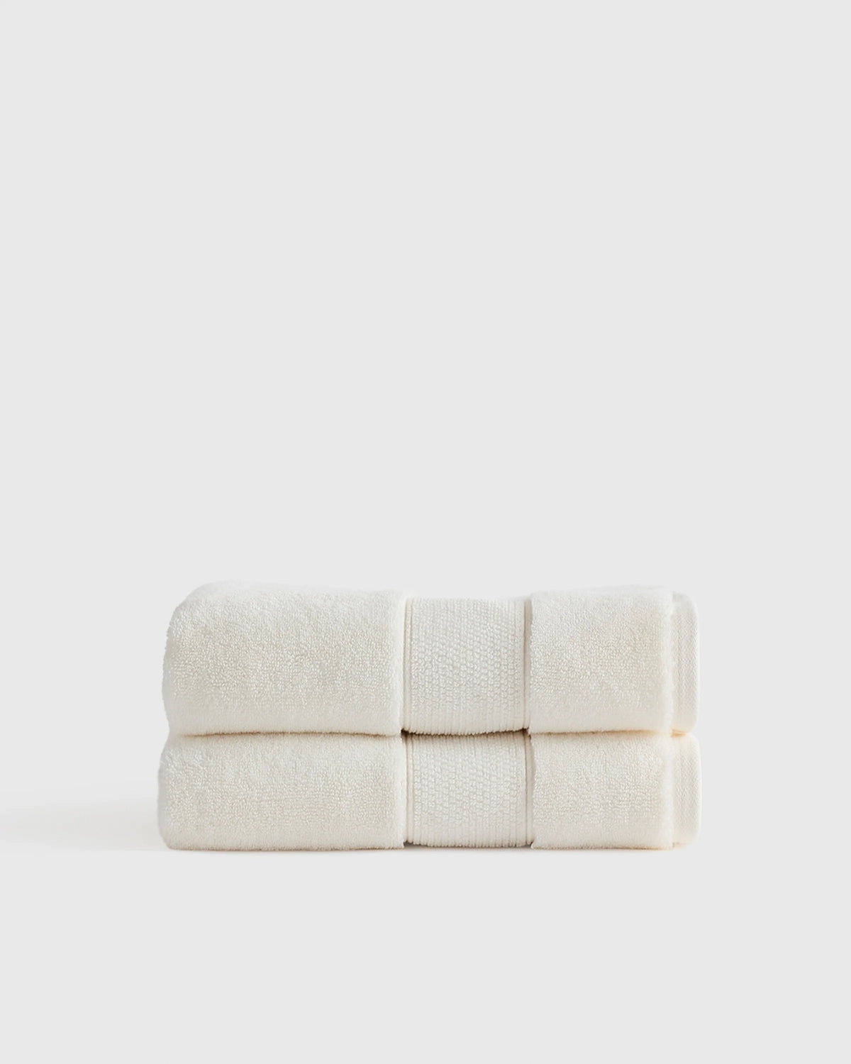 Classic Organic Turkish Cotton Hand Towel (Set of 2) - One Size / White