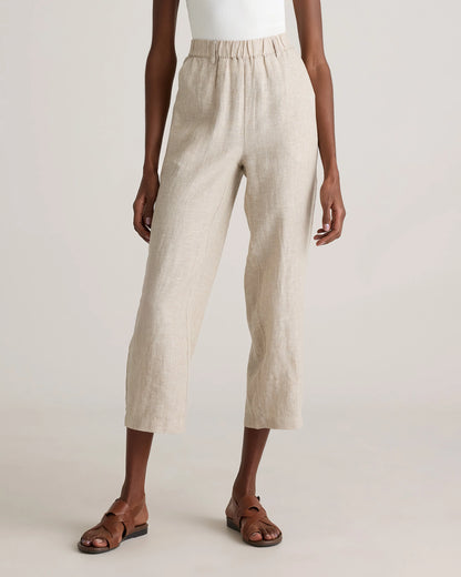 100% European Linen Pants - XS / White