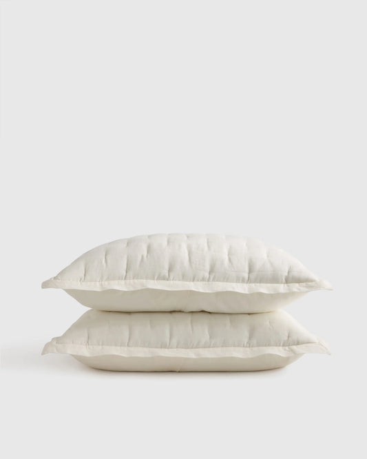 European Linen Dream Sham Set - Standard / Dusty Olive