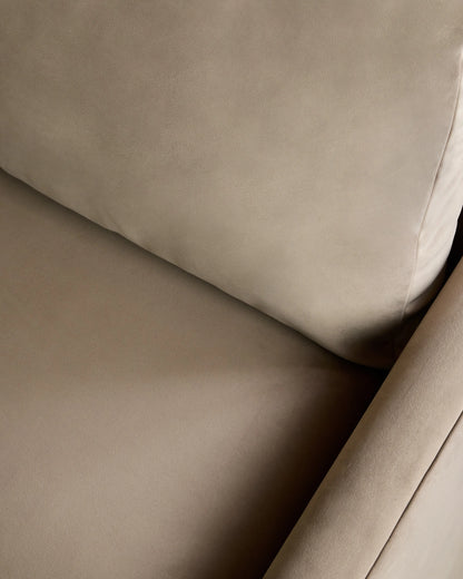 Brennan Sofa in Performance Velvet - 7ft / Taupe