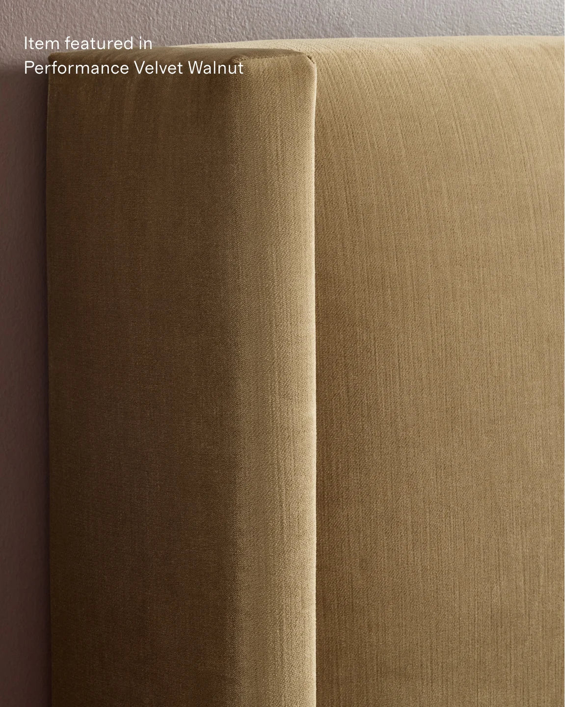 Wingback Bed in Performance Velvet - Full / Walnut