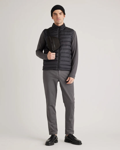 Performance Jersey Golf Quarter Zip - S / Black/Light Grey Stripe