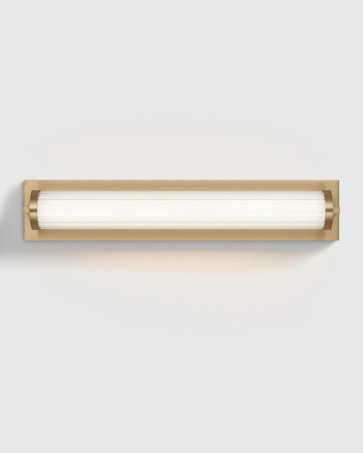 Ribbed Steel LED Vanity Sconce - 22" / Brass