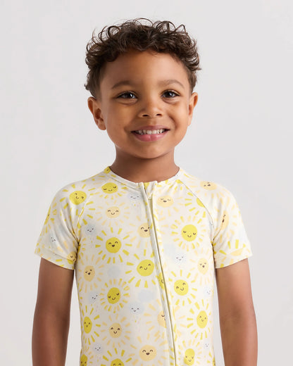 Bamboo Shortie Onesie Pajama - 2T / Sunshine