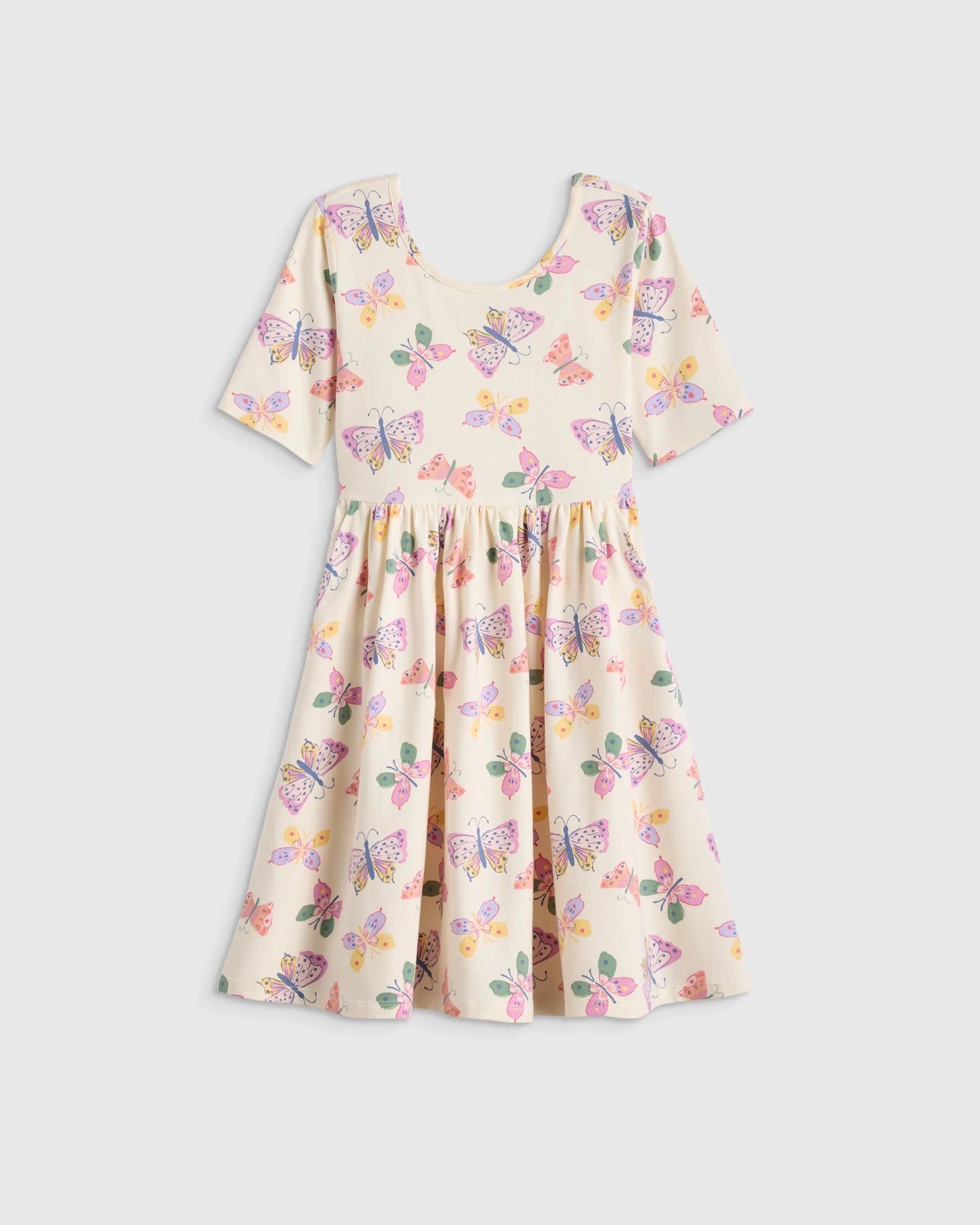 Organic Cotton Skater Dress - 6 / Sweet Cherries
