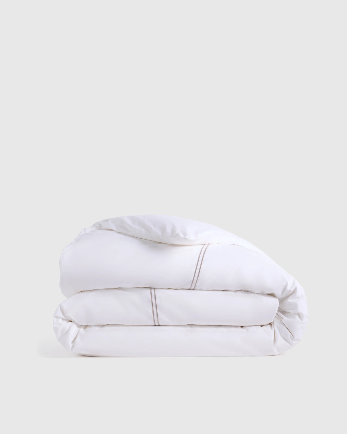 Organic Crisp Percale Duvet Cover - Twin / Ivory