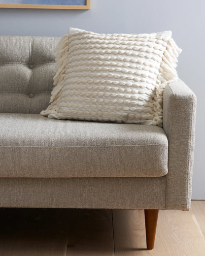 Dana Wool Fringe Pillow Cover - 20x20 / Ivory