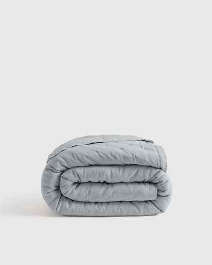 European Linen Dream Quilt - Twin / White