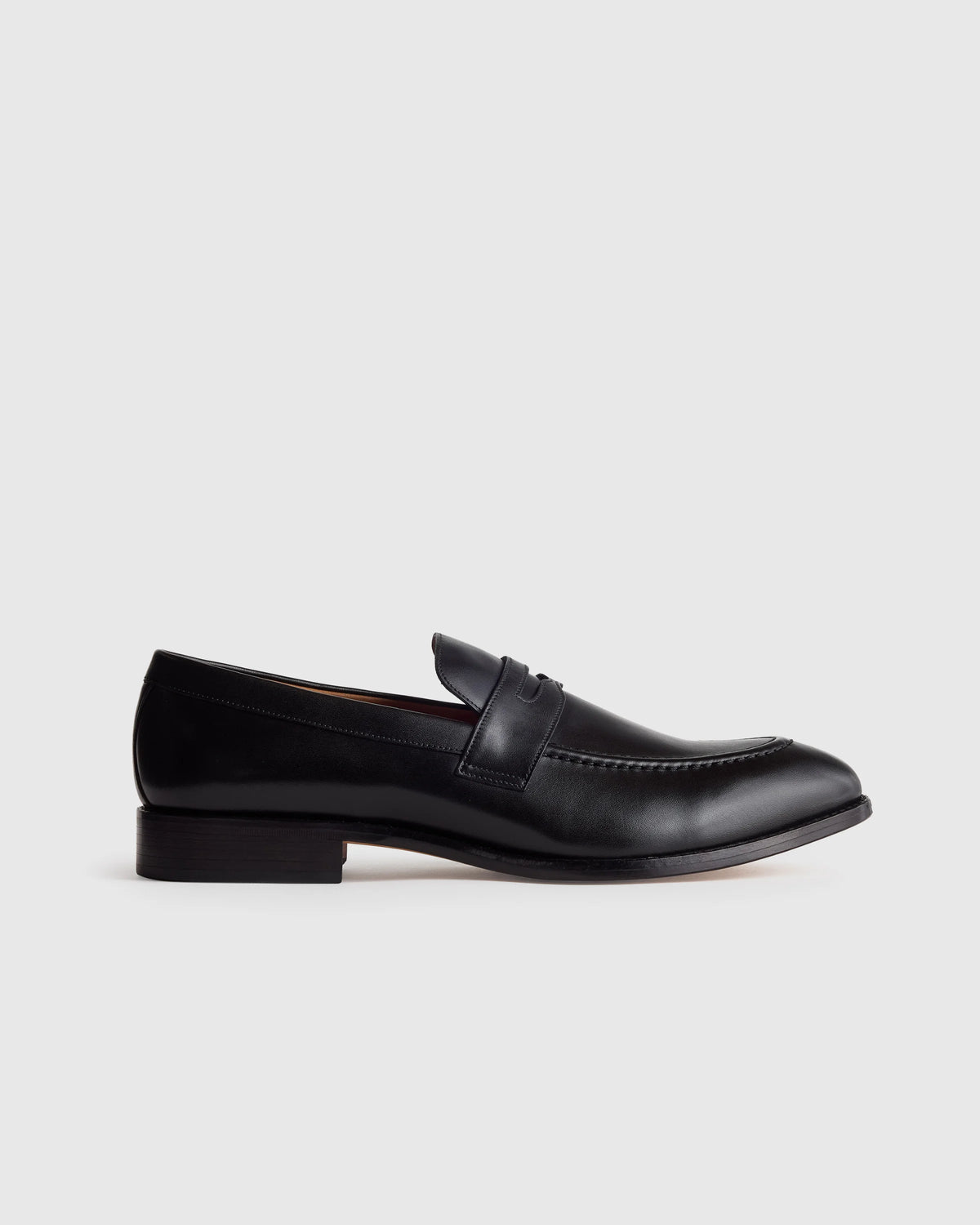 Calfskin Leather Penny Loafer - 7 / Brunette