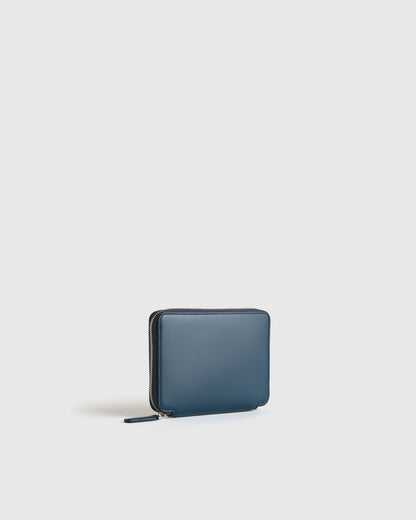 Nappa Leather RFID Zip Travel Wallet - One Size / Black