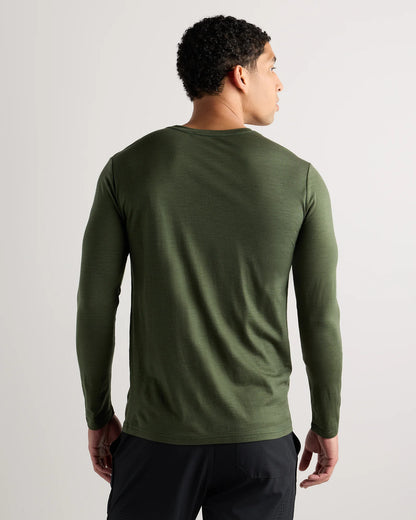 100% Merino Wool All-Season Long Sleeve Base Layer Tee - XS / Off-White
