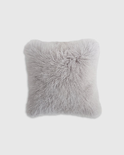 Luxe Mongolian Lamb Pillow Cover - 20x20 / Khaki