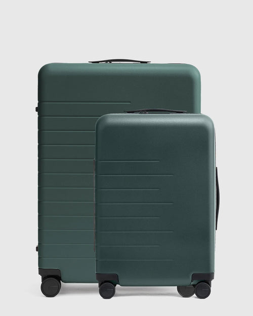 Carry-On & Large Check-In Suitcase Set - One Size / Dark Green