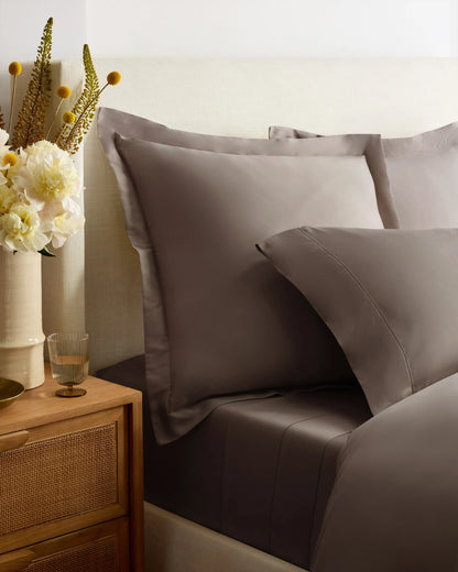 Signature Giza Cotton Sateen Sham Set - Standard / White