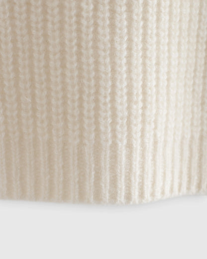 Washable Cashmere Fisherman Tunic Sweater - 6 / Oatmeal
