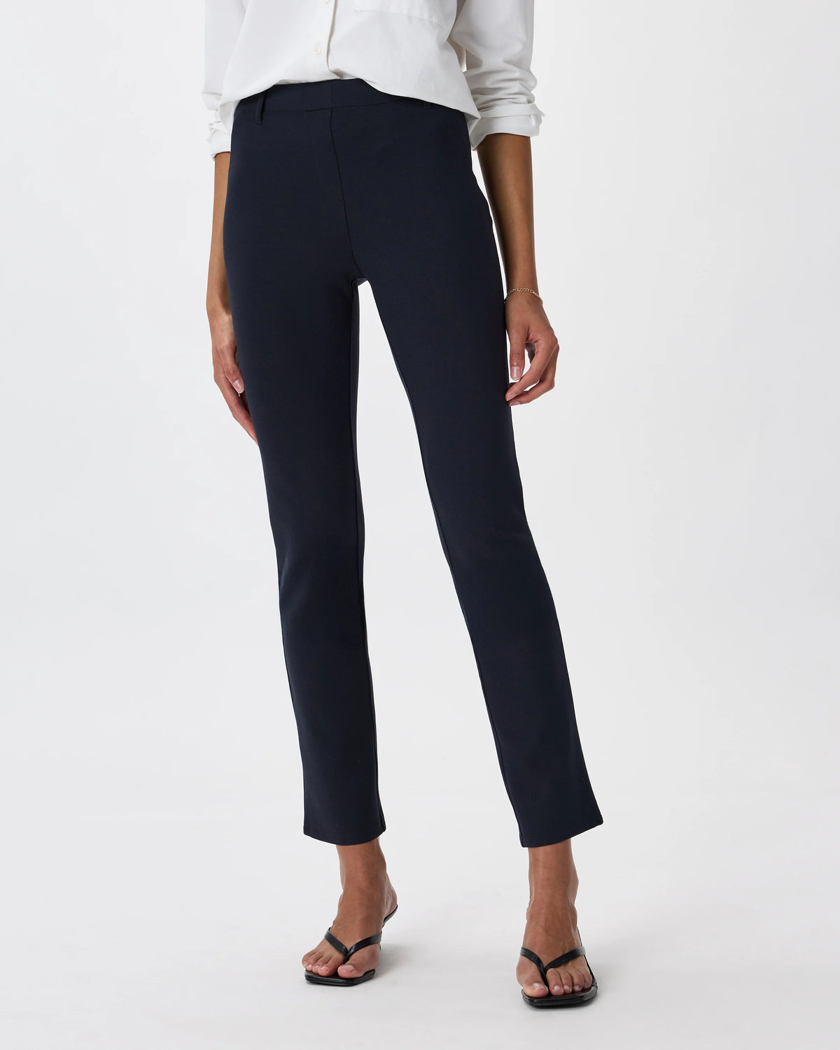 Ultra-Stretch Ponte Straight Leg Pants - XS / Morel Grey