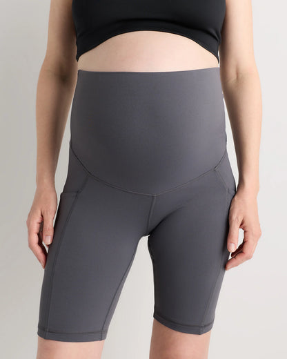 Ultra-Form Maternity Pocket Bike Short 9" - XS / Dark Coal