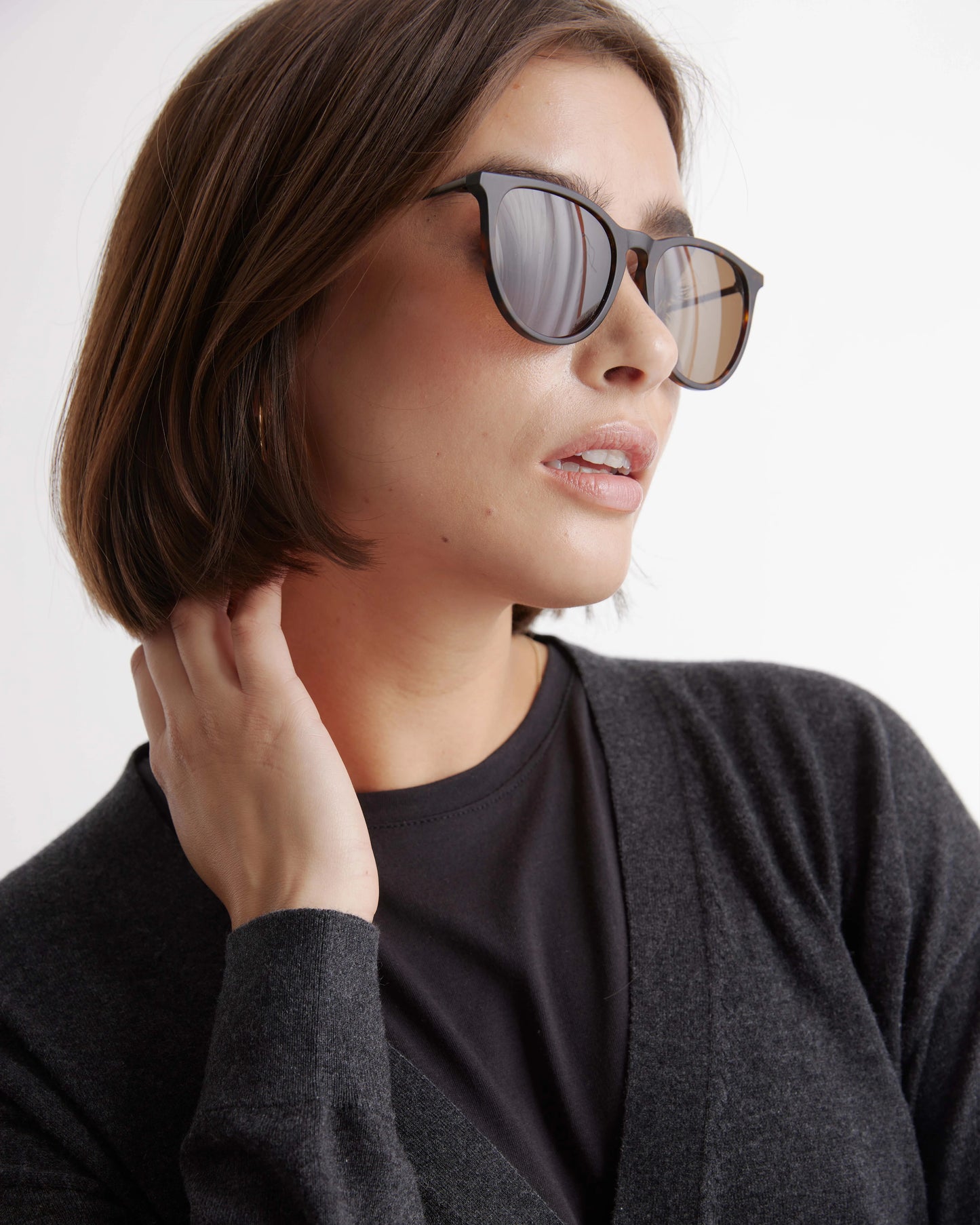 Emily Polarized Acetate Sunglasses - One Size / Tortoise with Brown lens