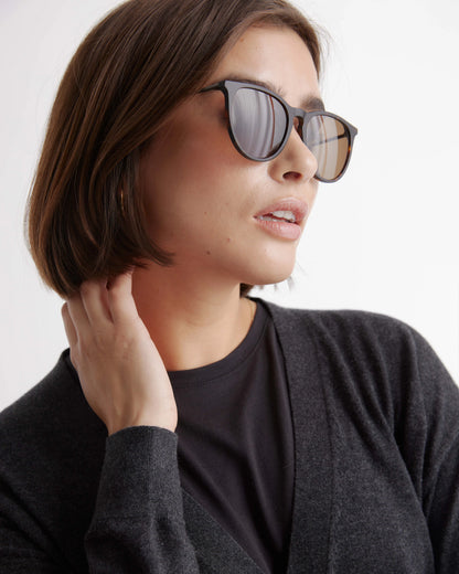 Emily Polarized Acetate Sunglasses - One Size / Tortoise with Brown lens