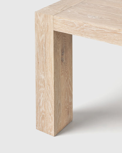 Reclaimed Oak Parsons Dining Table - One Size / Weathered Oak