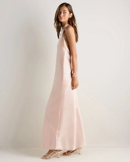 Catalina Stretch Satin Dress - 0 / Garden Sage Green