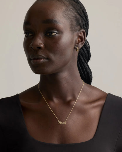 14K Gold Script Name Necklace - One Size / Yellow Gold
