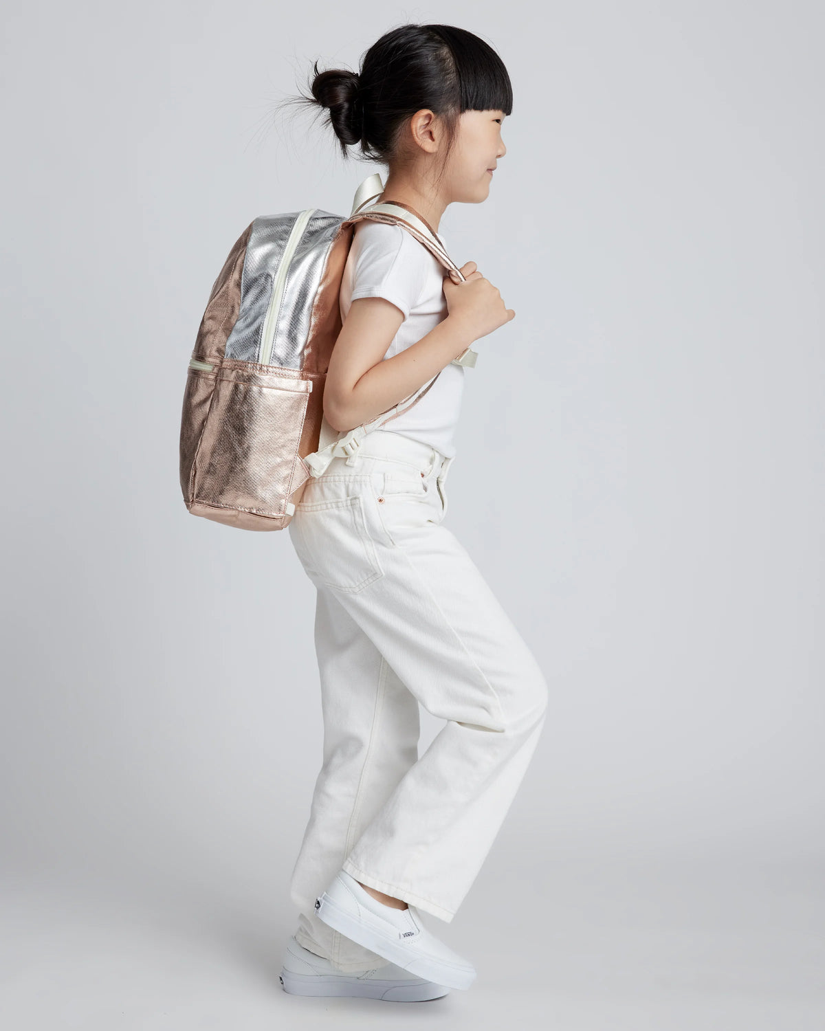 Recycled Double Pocket Backpack - One Size / Rainbow Clouds