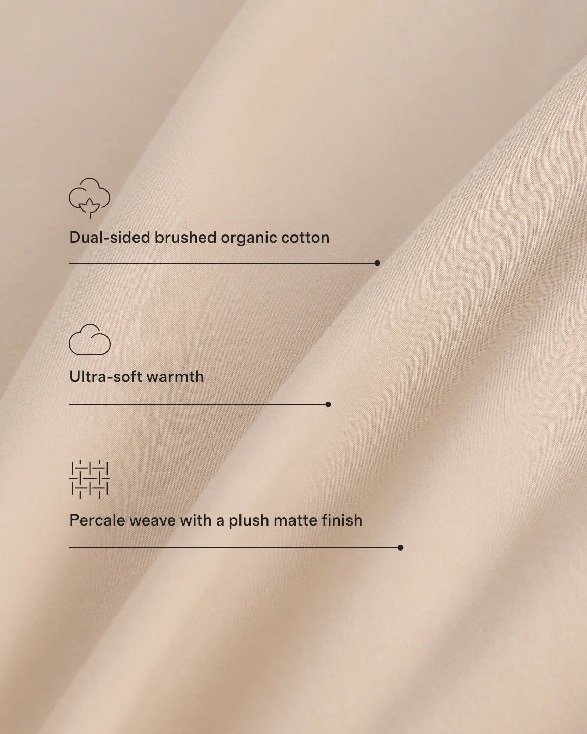 Organic Brushed Cotton Duvet Cover Set - Twin / Toffee