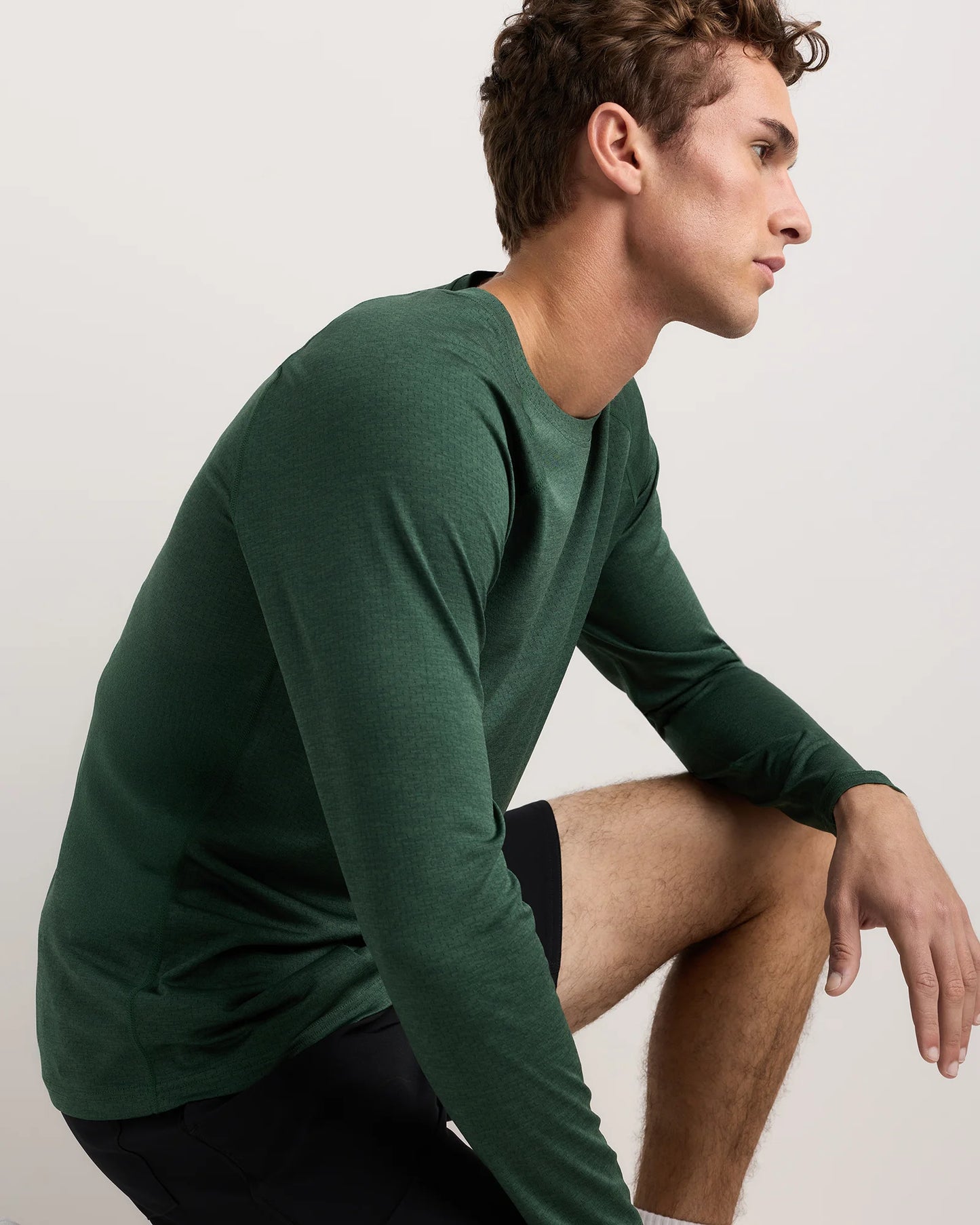 Mesh Performance Training Long Sleeve Tee - S / Heather Navy