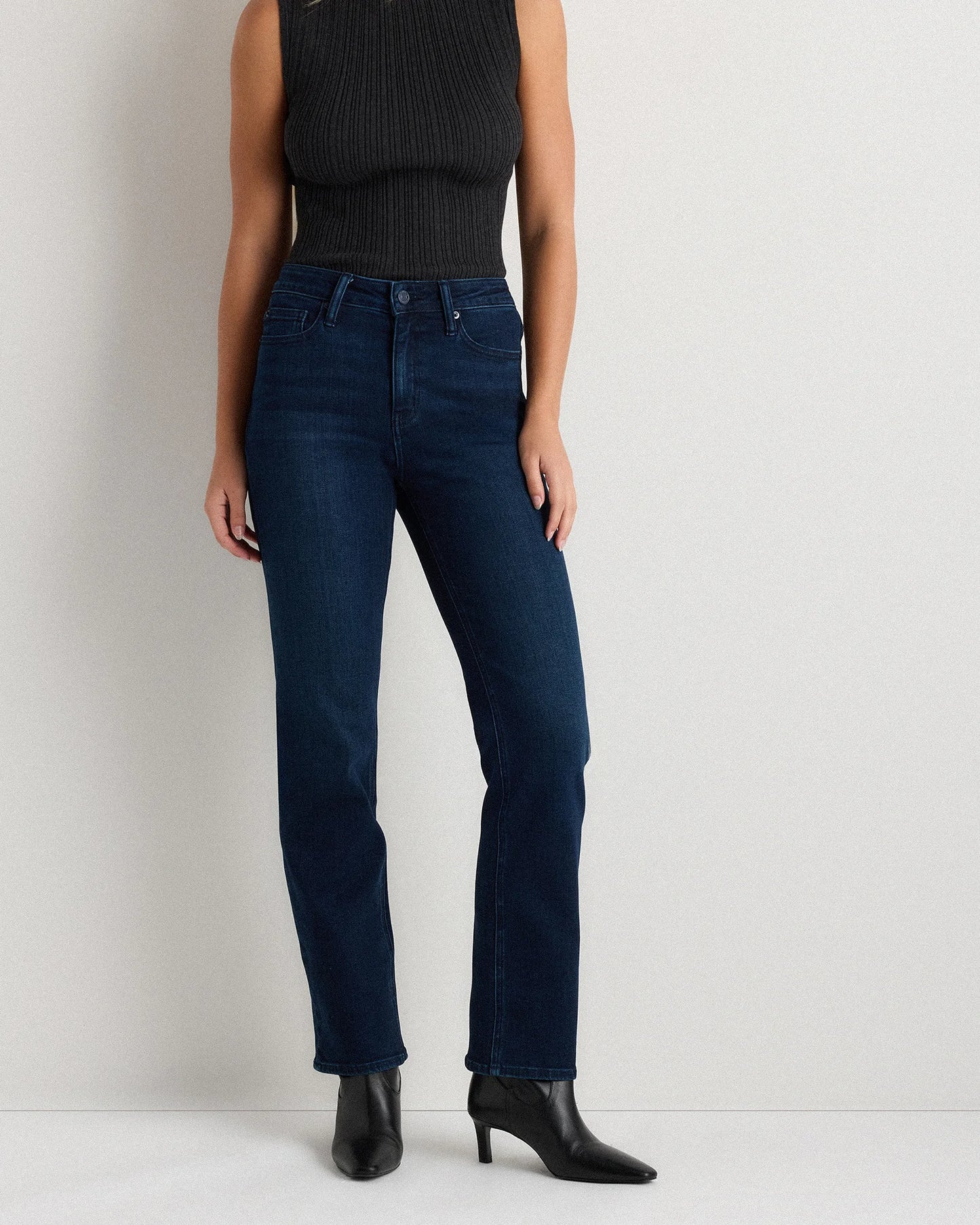 Bella Stretch Straight Jeans - 24 / Twilight Blue Fray