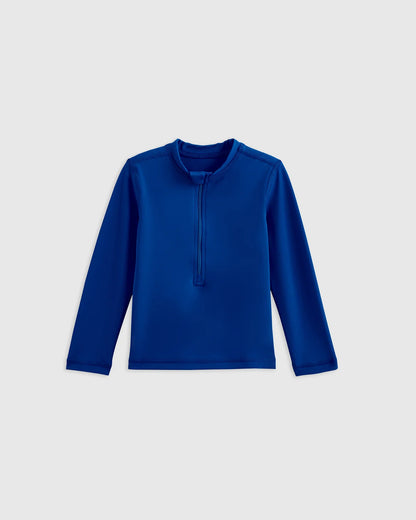 Long Sleeve Zip-Up Rash Guard - 2T / Yellow