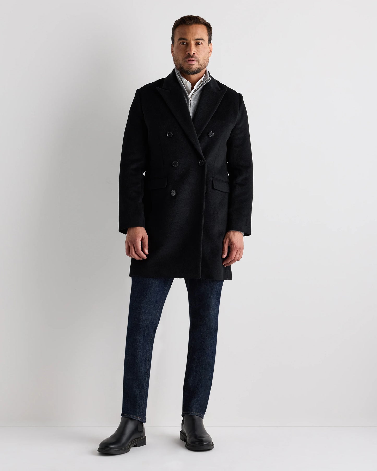 Camel Hair Double-Breasted Overcoat - S / Vicuna
