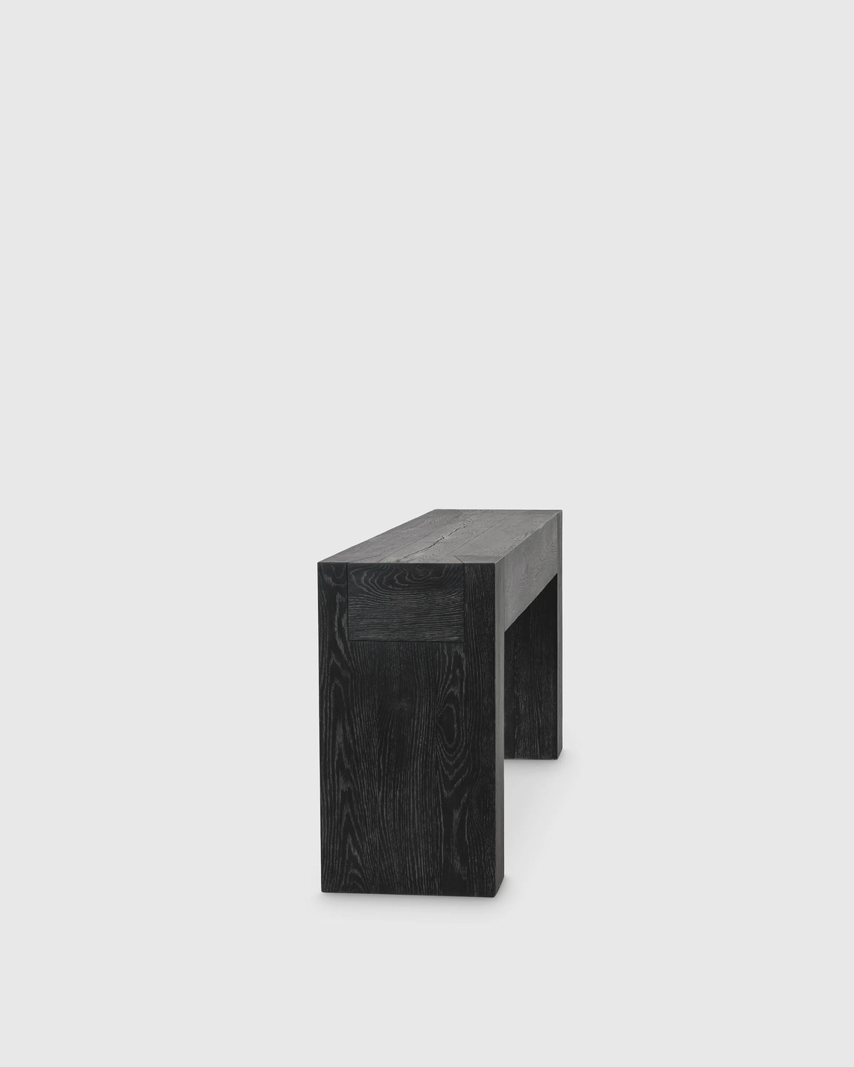 Reclaimed Oak Waterfall Console Table - One Size / Weathered Oak