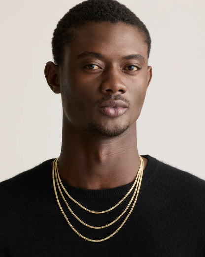 Cuban Curb Chain Necklace - 20" / Gold Vermeil